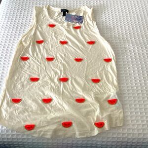 J Crew ladies watermelon top -M